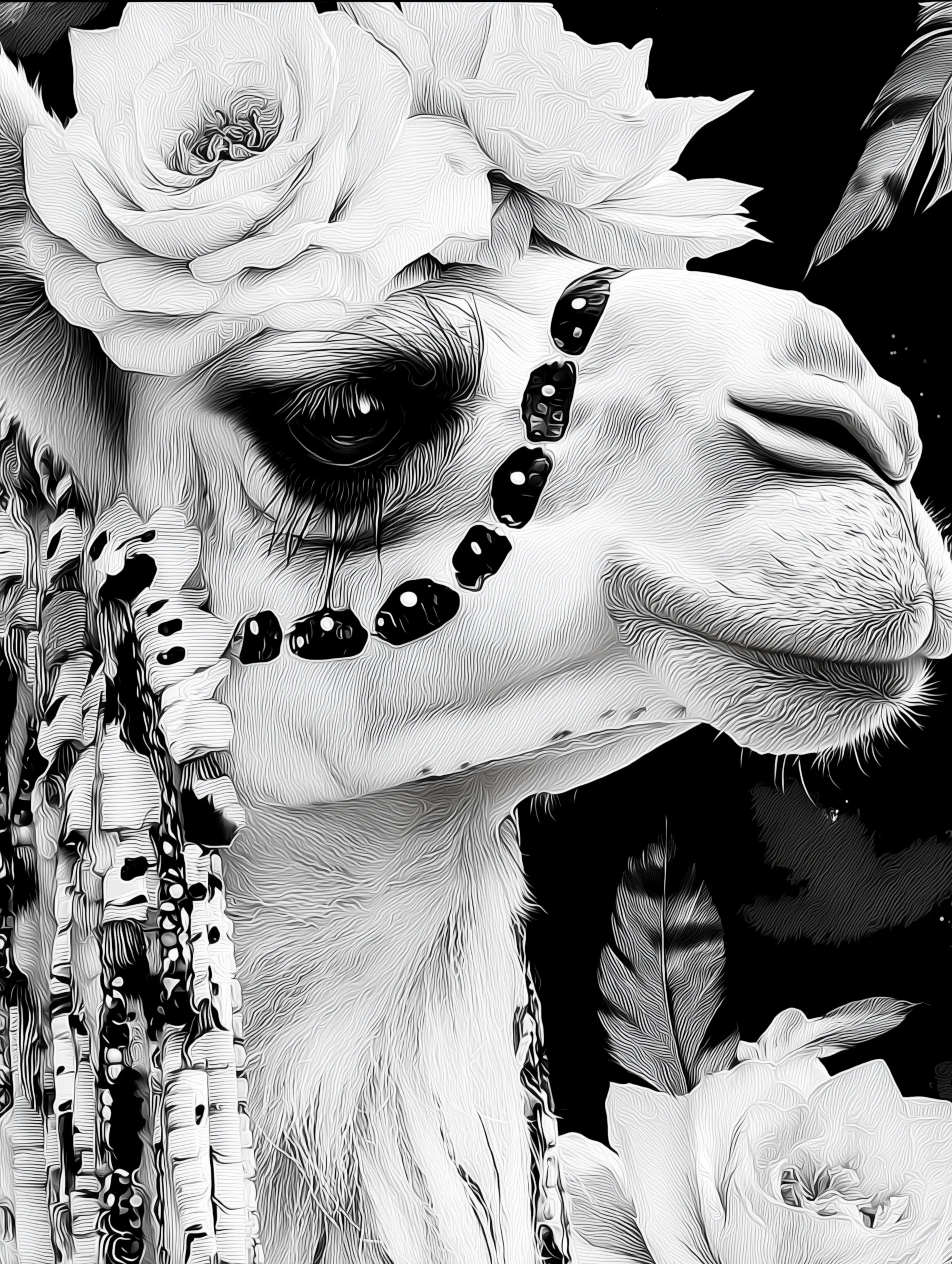 Free printable camel coloring page for adults featuring a camel coloring page